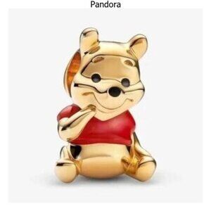 Disney Pandora Winnie the Pooh Bear Charm Gold plated